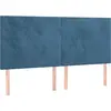 Image de vidaXL Têtes de lit 4 pcs. Bleu foncé 80x5x78/88 cm velours