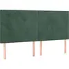 Image de vidaXL Têtes de lit 4 pcs. Vert foncé 90x5x78/88 cm velours