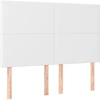 Image de vidaXL Têtes de lit 4 pcs. Blanc 72x5x78/88 cm Similicuir