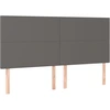 Image de vidaXL Têtes de lit 4 pcs. Gris 80x5x78/88 cm Similicuir