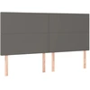 Image de vidaXL Têtes de lit 4 pcs. Gris 90x5x78/88 cm Similicuir