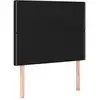 Image de vidaXL Têtes de lit 2 pcs. noir 80x5x78/88 cm Tissu