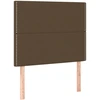 Image de vidaXL Têtes de lit 2 pcs. Marron foncé 90x5x78/88 cm Tissu
