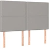 Image de vidaXL Têtes de lit 4 pcs. Gris clair 72x5x78/88 cm Tissu