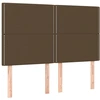 Image de vidaXL Têtes de lit 4 pcs. Marron foncé 72x5x78/88 cm Tissu