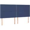 Image de vidaXL Têtes de lit 4 pcs. Bleu 90x5x78/88 cm Tissu