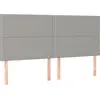Image de vidaXL Têtes de lit 4 pcs. Gris clair 100x5x78/88 cm Tissu