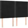Image de vidaXL Têtes de lit 4 pcs. noir 72x5x78/88 cm velours