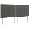 Image de vidaXL Têtes de lit 4 pcs. Gris foncé 80x5x78/88 cm velours
