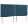 Image de vidaXL Têtes de lit 4 pcs. Bleu foncé 80x5x78/88 cm velours
