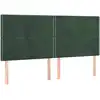 Image de vidaXL Têtes de lit 4 pcs. Vert foncé 100x5x78/88 cm velours
