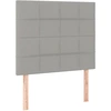 Image de vidaXL Têtes de lit 2 pcs. Gris clair 100x5x78/88 cm Tissu