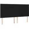 Image de vidaXL Têtes de lit 4 pcs. noir 80x5x78/88 cm Tissu
