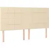 Image de vidaXL Têtes de lit 4 pcs. Crème 90x5x78/88 cm Tissu