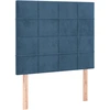 Image de vidaXL Têtes de lit 2 pcs. Bleu foncé 90x5x78/88 cm velours