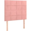 Image de vidaXL Têtes de lit 2 pcs. Rose 90x5x78/88 cm velours