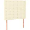 Image de vidaXL Têtes de lit 2 pcs. Crème 100x5x78/88 cm Similicuir