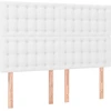 Image de vidaXL Têtes de lit 4 pcs. Blanc 72x5x78/88 cm Similicuir