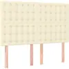 Image de vidaXL Têtes de lit 4 pcs. Crème 72x5x78/88 cm Similicuir