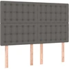 Image de vidaXL Têtes de lit 4 pcs. Gris 72x5x78/88 cm Similicuir
