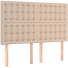 Image de vidaXL Têtes de lit 4 pcs. Marron cappuccino 72x5x78/88 cm Similicuir