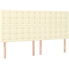 Image de vidaXL Têtes de lit 4 pcs. Crème 80x5x78/88 cm Similicuir