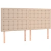 Image de vidaXL Têtes de lit 4 pcs. Marron cappuccino 80x5x78/88 cm Similicuir