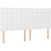 Image de vidaXL Têtes de lit 4 pcs. Blanc 90x5x78/88 cm Similicuir