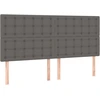 Image de vidaXL Têtes de lit 4 pcs. Gris 90x5x78/88 cm Similicuir