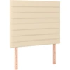 Image de vidaXL Têtes de lit 2 pcs. Crème 80x5x78/88 cm Tissu