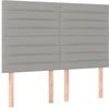 Image de vidaXL Têtes de lit 4 pcs. Gris clair 72x5x78/88 cm Tissu