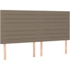 Image de vidaXL Têtes de lit 4 pcs. Taupe 80x5x78/88 cm Tissu