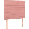 Image de vidaXL Têtes de lit 2 pcs. Rose 90x5x78/88 cm velours