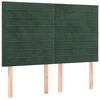 Image de vidaXL Têtes de lit 4 pcs. Vert foncé 72x5x78/88 cm velours