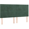 Image de vidaXL Têtes de lit 4 pcs. Vert foncé 90x5x78/88 cm velours