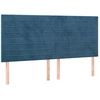 Image de vidaXL Têtes de lit 4 pcs. Bleu foncé 90x5x78/88 cm velours