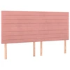 Image de vidaXL Têtes de lit 4 pcs. Rose 90x5x78/88 cm velours