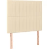 Image de vidaXL Têtes de lit 2 pcs. Crème 80x5x78/88 cm Tissu