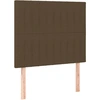 Image de vidaXL Têtes de lit 2 pcs. Marron foncé 90x5x78/88 cm Tissu