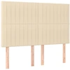 Image de vidaXL Têtes de lit 4 pcs. Crème 72x5x78/88 cm Tissu