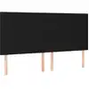 Image de vidaXL Têtes de lit 4 pcs. noir 80x5x78/88 cm Tissu