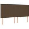 Image de vidaXL Têtes de lit 4 pcs. Marron foncé 80x5x78/88 cm Tissu