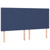 Image de vidaXL Têtes de lit 4 pcs. Bleu 90x5x78/88 cm Tissu