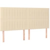 Image de vidaXL Têtes de lit 4 pcs. Crème 100x5x78/88 cm Tissu
