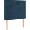 Image de vidaXL Têtes de lit 2 pcs. Bleu foncé 90x5x78/88 cm velours