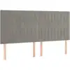 Image de vidaXL Têtes de lit 4 pcs. Gris clair 80x5x78/88 cm velours