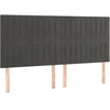 Image de vidaXL Têtes de lit 4 pcs. Gris foncé 90x5x78/88 cm velours