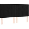 Image de vidaXL Têtes de lit 4 pcs. noir 90x5x78/88 cm velours