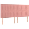 Image de vidaXL Têtes de lit 4 pcs. Rose 100x5x78/88 cm velours