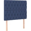 Image de vidaXL Têtes de lit 2 pcs. Bleu 100x7x78/88 cm Tissu